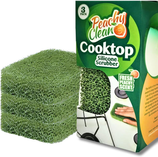 Peachy Clean Silicone Cooktop Scrubber 3 Pack